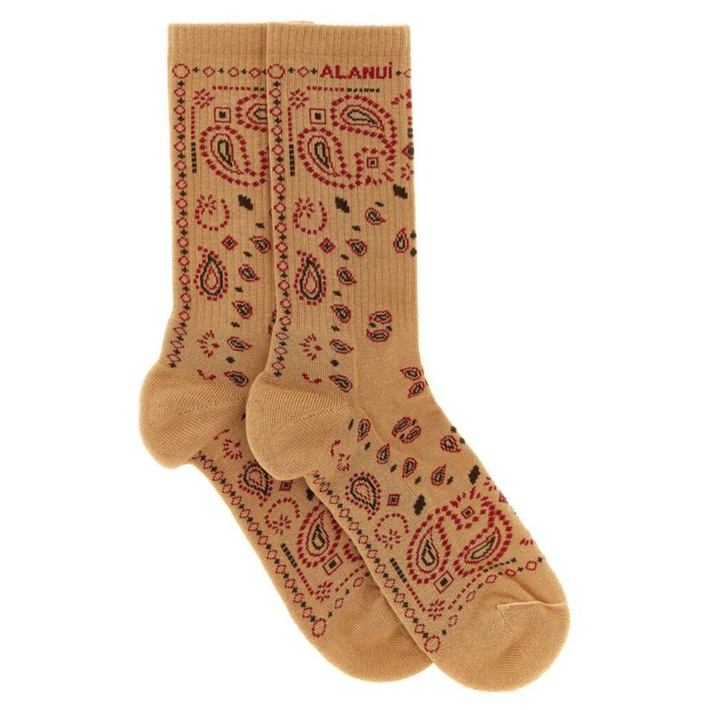 Alanui Beige Cotton Women's Socks